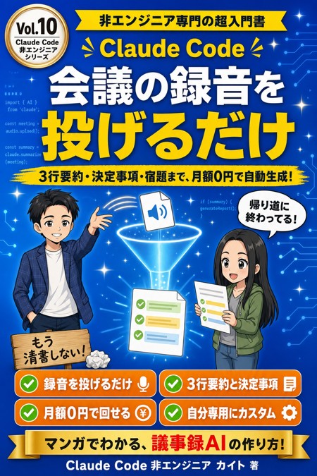 Claude Code シリーズの表紙（会議の要約）